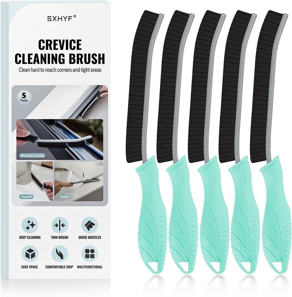 SXhyf Crevice Cleaning Brush - Grout Scrub Brush, House Cleaning Supplies, Gap Cleaning Tools, Home Essentials, Gifts for Women Men, Hard Bristle Crevice Cleaner Brush for Household Use, Bathroom