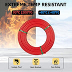 3/4 Inch-100 ft Foskan Red PEX-B Pipe,Water Tubing with a Pipe Cutter,24 Pcs Pex Crimp Brass Fittings & 50 Pcs Clamp rings