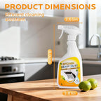 Kitchen Cleaner Spray - Waterless Formula, Rich Foam & Deep Cleaning, 2-in-1 Spray Nozzle, Gentle and Safe Multipurpose Cleaner Spray Lime Scent