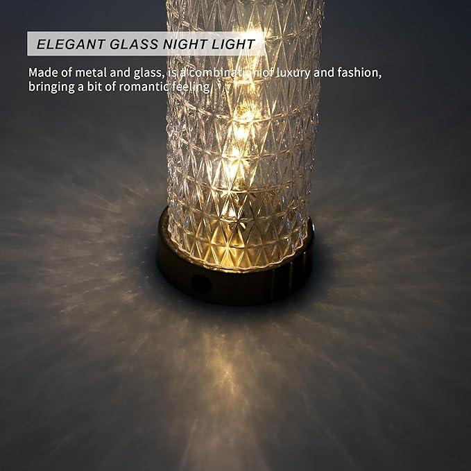 Oneach 27.75" Modern Table Lamps Set of 2, Gold Bedside Lamp with Crystal Nightlight, USB A+C, Black Grid Shade, Unique Desk Lamps for Living Room, Bedroom, Nightstand, End Table (2 Bulbs Included)