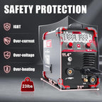 AWT Simplified Aluminum 160A MIG Welder,6 in 1 Gas MIG/Gasless Flux Core MIG/Stick/Lift TIG/Aluminum MIG Welding Machine, 110/220V Dual Voltage,Multi-Process Welding Machine