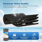 PUREPLUS 5 Micron 10" x 4.5" Whole House Coconut Shell Activated Carbon and KDF Water Filter, Heavy Metal Removal Replacement Water Filter, Compatible with GXWH40L, GXWH35F, BB10, CTO10BB-KDF, 3 PACK