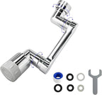 1080° 2 Mode Faucet Extender, Heavy Duty Rotating Sink Extension, Universal Swivel Multifunctional Robotic Arm, Rotating Splash Filter Extension Faucet Aerator for Kitchen Bathroom-1 Pcs
