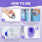 Toilet Bowl Cleaner Tablets, Automatic Toilet Bowl Cleaners, Long-Lasting Toilet Tabs Drop in Tank for Deodorizing & Descaling, Purple, 40 Packs