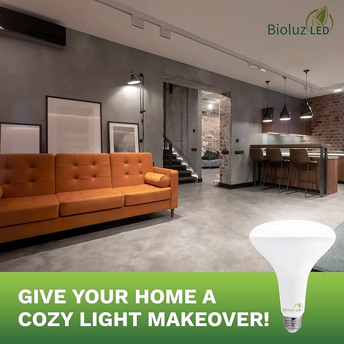 Bioluz 8 Pack LED Light Bulb BR40 Light Bulbs 3000K Soft White 90 CRI Dimmable UL-Listed CEC Title 20 Compliant 1250 Lumen Led Bulbs Indoor/Outdoor Flood Lights | Lightbulb for Outdoor Lighting