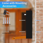 Combination Lock Wall-Mount Mailbox, Wood Vintage Metal Mailboxes for Outside, Security Drop Box with Lock, Large Capacity Mounted Mailbox, Heavy Duty Thickened Mailbox