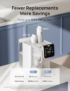 Dreo Reverse Osmosis Water Filter Countertop, 7-Stage RO Water Filtration System, Installation-Free, Reduce TDS, Water Filter Pitcher for Home, Kitchen, 3:1 Pure to Drain, WF511 Upgraded