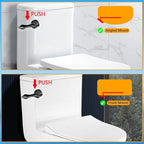 Universal Front Mount Toilet Handle, Trip Lever Replacement With Stainless Steel Flapper Chain, Black Tank Flush Lever for Most Toilets