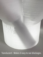 4" to 2-1/2" 4-Way Dust Collection Splitter Junction Fitting, Multi Port Fits Standard Hoses and Shop Vac Accessories, Dust Medusa, White Translucent