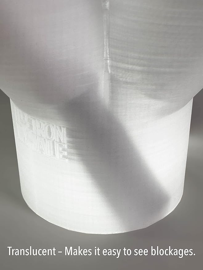 4" to 2-1/2" 3-Way Dust Collection Splitter Junction Fitting, Multi Port Fits Standard Hoses and Shop Vac Accessories, Dust Medusa, White Translucent