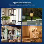 FLSNT 100W Equivalent LED Candelabra Bulbs, 800LM Dimmable LED Chandelier Light Bulbs, 2700K Soft White, E26 Base, 12 Pack UL,CA65 Listed.