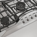 Empava 36 in. Gas Stove Cooktop 5 Italy Sabaf Sealed Burners NG/LPG Convertible in Stainless Steel, 36 Inch