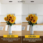 NUWATT | 16 Pack | Bronze 3 Inch Round Adjustable LED Ceiling Light Gimbal Recessed Lighting Dimmable Canless Light 5CCT 2700K | 3000K | 3500K | 4000K | 5000K 8W 600 Lumens IC-Rated Wet Rated 120V