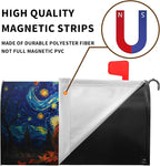 Halloween Pumpkin Magnetic Mailbox Covers Standard Size 18 x 21 Van Gogh's Starry Night Mailbox Wraps Cover Oil Painting Decorations Post Box Cover for Garden Yard Outdoor Decor