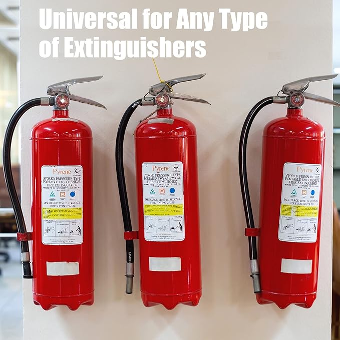 Queekay 20 Pack Fire Extinguisher Mount Universal Bracket 5 to 40 lb Fire Extinguisher Holder Wall Hook Hanger(Classic Style)