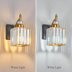 Modern Wall Sconces Set of Two Black Gold Indoor Wall Mounted Room Sconce Crystal Wall Lighting Bathroom Vanity Light Fixtures