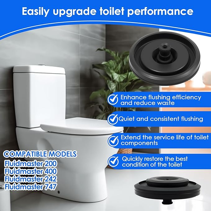 3 Pcs 83143 Toilet Fill Valve Seal Replacement Part, Toilet Valve Seal Compatible with Kohler & Fluidmaster Models (200/400/242/747), Durable Rubber Diaphragm for DIY Tank Repair & Leak Prevention