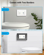 36387 Wall Switch Compatible with Tecma RV Toilet Parts, with 11.8ft Connection Lines and White & Black Frame, Compatible with Small Spaces Such as RVs, Yachts, Campers