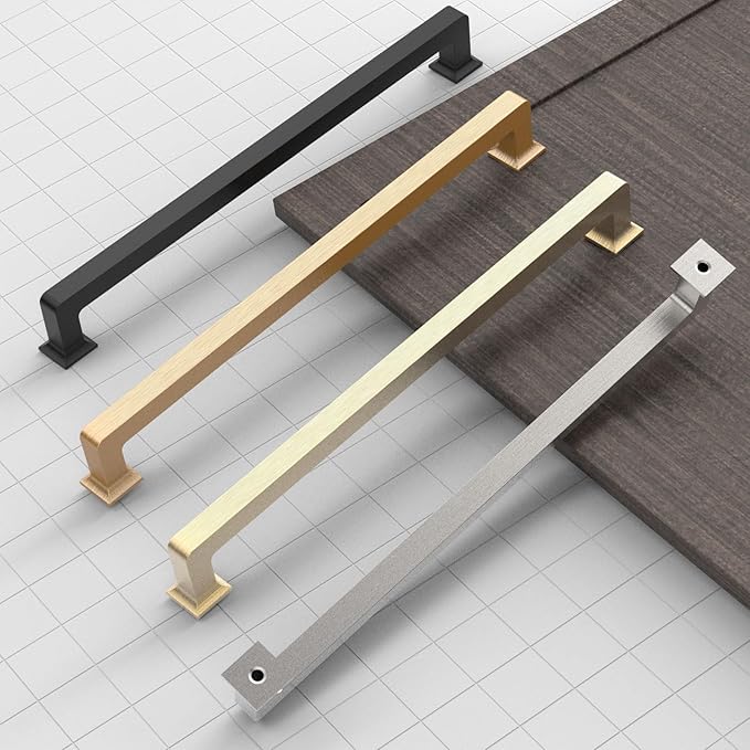 FILTA Cabinet Handles 6.25 Inch 10 Pack Cabinet Pulls for Kitchen Champagne Bronze Metal Drawer Pulls Modern Cabient Hardware Cupboard Handles