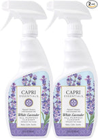 CAPRI ESSENTIALS All Purpose Cleaner, Natural Household Cleaning Supplies, Plant Based Kitchen Counter Surface Spray, Removes Dirt & Grime, Blend of Essential Oils, White Lavender, 23 FL Oz (2 Pack)