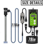 1800W Submersible Hot Tub & Pool Portable Electric immersion Water Heater with Temp Control & GFCI for Swimming Pools, Baptistry, above ground pool, inflatable pool, spa tub, baptism pool