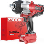 Cordless Impact Wrench 1/2 inch Compatible with Milwaukee 18v Battery, 1700 Ft-lbs High Torque Impact Driver, Electric Impact Gun with 4 Modes & LED Light for Car, Truck, Mower(Bare Tool)