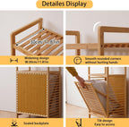 Laundry Hamper with 2-Tier Shelves & Tilt Out Basket, Laundry Baskets Organizer Hampers Bathroom Storage Shelf for Laundry Room, Bathroom, Nursery, Bedroom, Guest Room, Closet (2 Tier - Large)