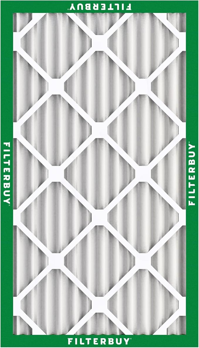Filterbuy 16x30x2 Air Filter MERV 8 (MPR 700) Dust Defense Replacement (6-Pack), Electrostatic Pleated HVAC AC Furnace Filters, Made in USA (Actual Size: 15.69 x 29.69 x 1.75)