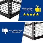 3x8 Overhead Garage Storage Rack Adjustable Garage Ceiling Storage Racks, Holds 600 lbs, 22 lbs Per Hook, Heavy Duty Steel Hanging Organizer for Tools, Bins & Bikes