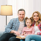 Lamp Shades Set of 2 - Drum Lampshades 11.4" x 12.9" x 9.8" Inches, Fabric Medium Replacement Lampshades for Table Lamp, Floor Lamp, Assembly Required, Spider,Linen