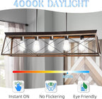 Edison Bulbs 60 watt Equivalent LED, E26 LED Bulb Non-Dimmable, 4000K Daylight White, ST58 Vintage Light Bulbs, 90+ CRI, 6W 600LM, E26 Medium Base, Clear Glass, 12 Pack