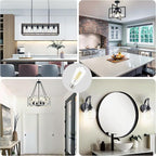 Depuley LED Light Bulbs E26: 12-Pack Chandeleir Lights Bulb 6W Equivalent 60W - Edison Vintage Bulbs Daylight 5000K ST58 Clear Glass Bulb 800LM 80+CRI Non-Dimmable