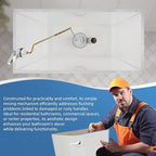 iFealClear Universal Metal Toilet Tank Flush Lever Replacement, Side Mount Toilet Handle, Toilet Trip Lever Fits Most Angle Mount Toilets, Stainless Steel Chain, Chrome