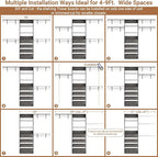 Aheaplus Closet System with 4 Drawers, 8FT Wood Closet Organizer System, 96’’ Closet Built In System Tower with Shelves, Walk-in Closet Wardrobe Clothes Garment Rack, Fits Spaces 4-9 ft, Black Oak