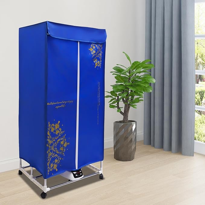 Portable Clothes Dryer, 1200-1500W Electric Dryer Machine with Remote Control & 2-Layer Stainless Steel Tub, Fast-Drying for Apartments, Dorm, RV, Travel