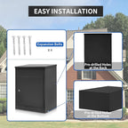 Package Delivery Boxes for Outside, Extra Large Mailbox for Parcel, Galvanized Steel Parcel Mailbox, Wall Mounted Lockable Anti-Theft for Porch,Curbside XL-Black