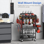 CCCEI Magnetic Heavy Duty Power Strip Surge Protector 20Amp, 12 Gauge High Amp Extension Outlets, Garage Wall Mount 8 Plug Metal Power Strip. 10FT, Black, 5-15P Adapter 6-20R T-Slot 20a for Appliance