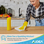 AIDEA Microfiber Cleaning Cloth 12PK, Dish Cloths White, Strong Water Absorption, Lint Free Rags, Scratch Free, Streak Free Microfiber Towels, Kitchen Dish Towels White, 11.5"x 11.5"