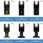 20 Pcs Oscillating Saw Blades Universal Wood Plastics Metal Titanium Multitool Blades Kits Fit Dewalt Rockwell Milwaukee Makita Bosch