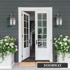 Darkaway Large Outdoor Porch Lights Wall Mount, 15inch Outside Light Fixtures Sconces Wall Lighting with Water Ripple Glass Waterproof Exterior Lights for Patio Yard House Hallway Doorway Garage