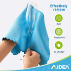 AIDEA Microfiber Glass Cleaning Cloth, 8PK, Premium Microfiber Glass and Window Cleaner, Lint Free Quickly Clean Windows, Glasses, Windshields, Mirrors, Stainless Steel, 12"x12"