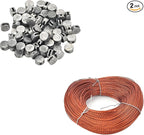 100PCS 10x6mm Round Lead Seals Security Meter Seals with Copper Wires (100m)