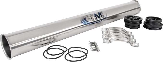 APPLIED MEMBRANES, INC. 4x40 Commercial RO Membrane Housing | Stainless Steel RO Pressure Vessel for 4" x 40" RO, UF, NF, MF Membrane Element | 300 PSI | End Clamp Style | PV4040SSAW-316