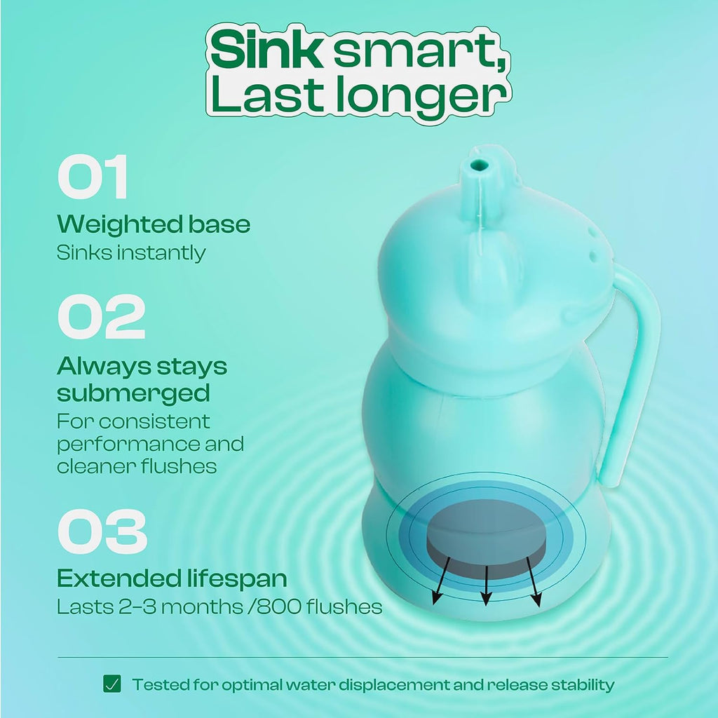 PurityNest Toilet Bowl Cleaners, Automatic Long-Lasting Tank Cleaner Bottles with Light Fresh Scent, Easy to Use for Home & Office Cleaning, Blue