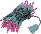 Novelty Lights 11 Feet 50 Bulbs Traditional Incandescent Mini Lights, Purple on Green Wire with 2.5" Spacing, Commercial Grade and UL Listed for Indoor/Outdoor Use, End-to-End Connectable