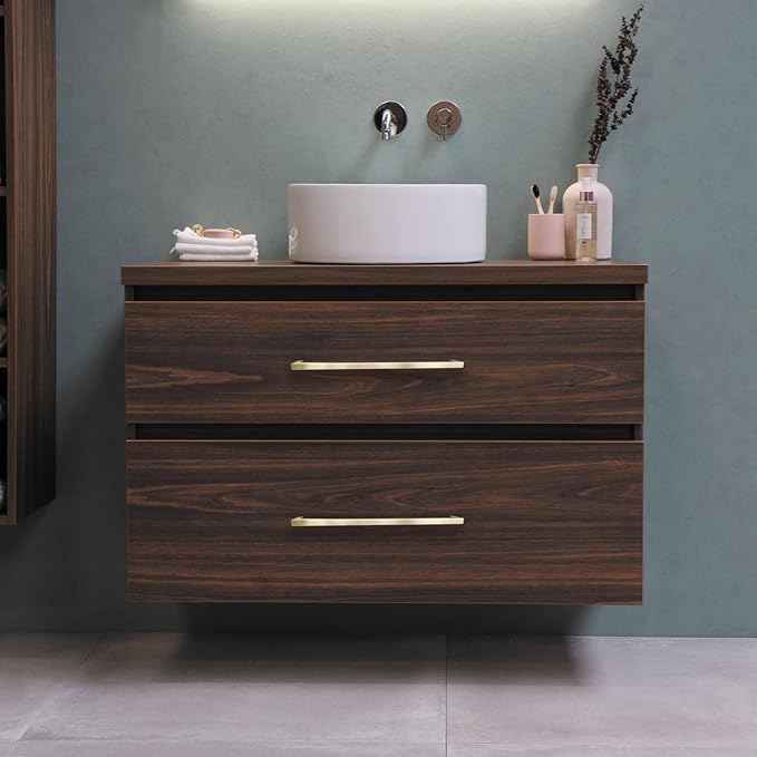 10 Pack 12.6 Inch (Center to Center 320mm) Cabinet Handles Modern Square Champagne Cabinet Pulls for Wardrobe Door Stainless Steel Kitchen Cabinet Handles Hardware