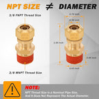 42 PCS DOT Air Brake Line Fittings, Brass Compression Air Nylon Tubing Fittings Repair Assortment 1/8" 1/4" 3/8" 1/2" 5/8" For Trucks or Industrial Air System