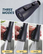 ARCORA Kitchen Faucet Spray Head Oil Rubbed Bronze, 3-Function Kitchen Sink Spray Nozzle with 9 Adapters, Kitchen Faucet Head Replacement Compatible with Moen, Delta, American Standard Faucets