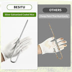 12 inch Stakes Heavy Duty 100-Pack J Hook Metal Fence Stake for Dogs Digging Tent and Outdoor Decorations Inflatables Rebar Metal Spikes for Ground