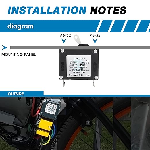 GLOSO J Type Toggle Hydraulic Magnetic Single Pole Circuit Breaker AC/DC Manual Reset Switch Yachts Campers Caravans White Toggle, 5A, J1P